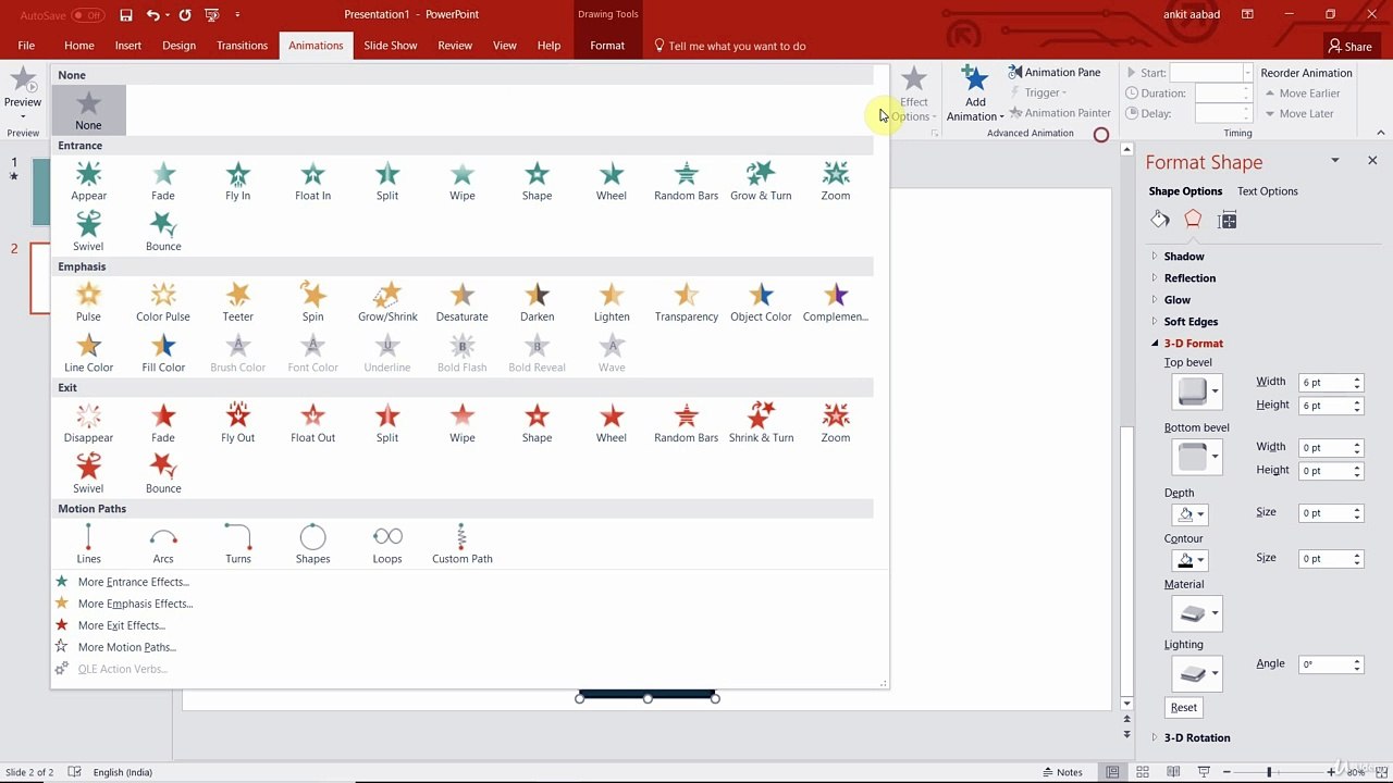 Ball game Power Point Animation Tutorial