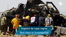 Cajas negras del helicóptero que cayó durante la captura de Caro Quintero serán enviadas a EU