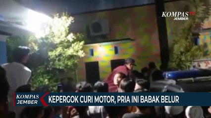 Kepergok Curi Motor, Pria Ini Babak Belur Dikeroyok Warga