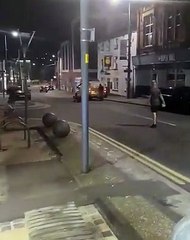 Confrontation in Friargate, Preston on Wednesday night (August 10)