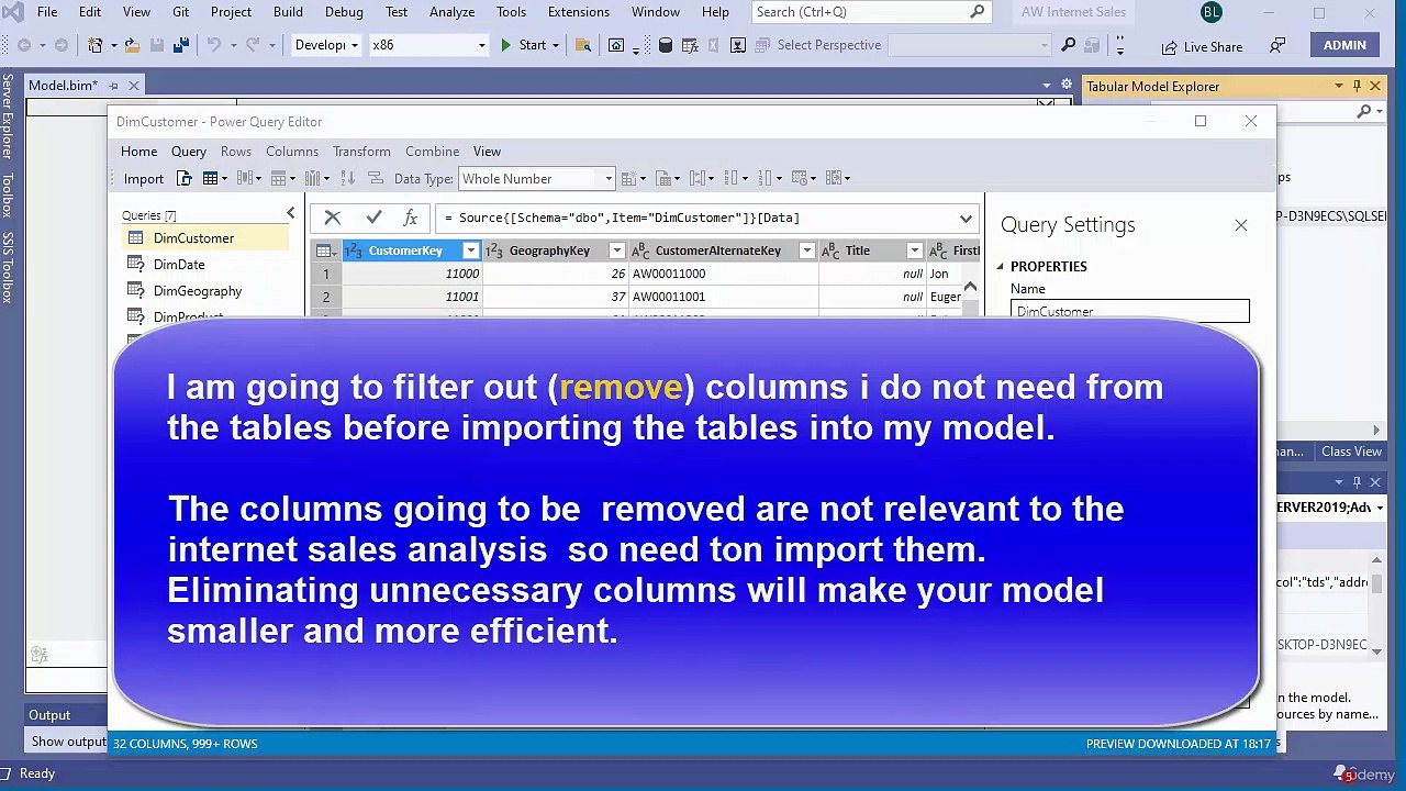 Transform and import data