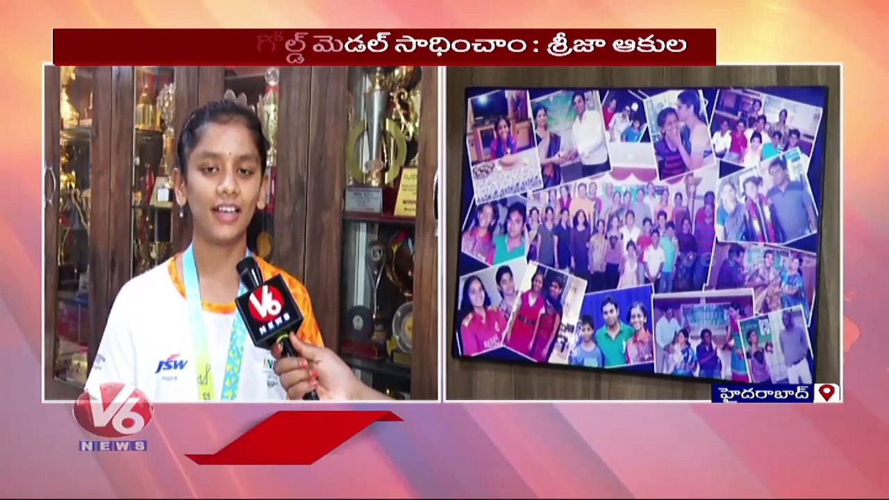 CWG 2022 Gold Winner Sreeja F2F Over Her Grand Victory _ Hyderabad _ V6 News