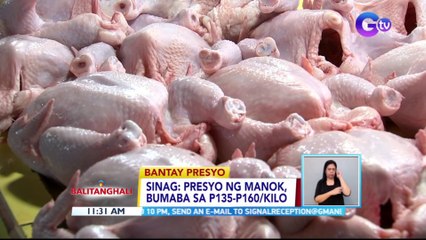 SINAG: Presyo ng manok, bumaba sa P135-P160/kilo | BT
