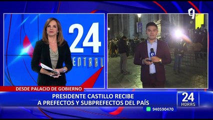 Pedro Castillo recibe a prefectos y subprefectos en Palacio de Gobierno