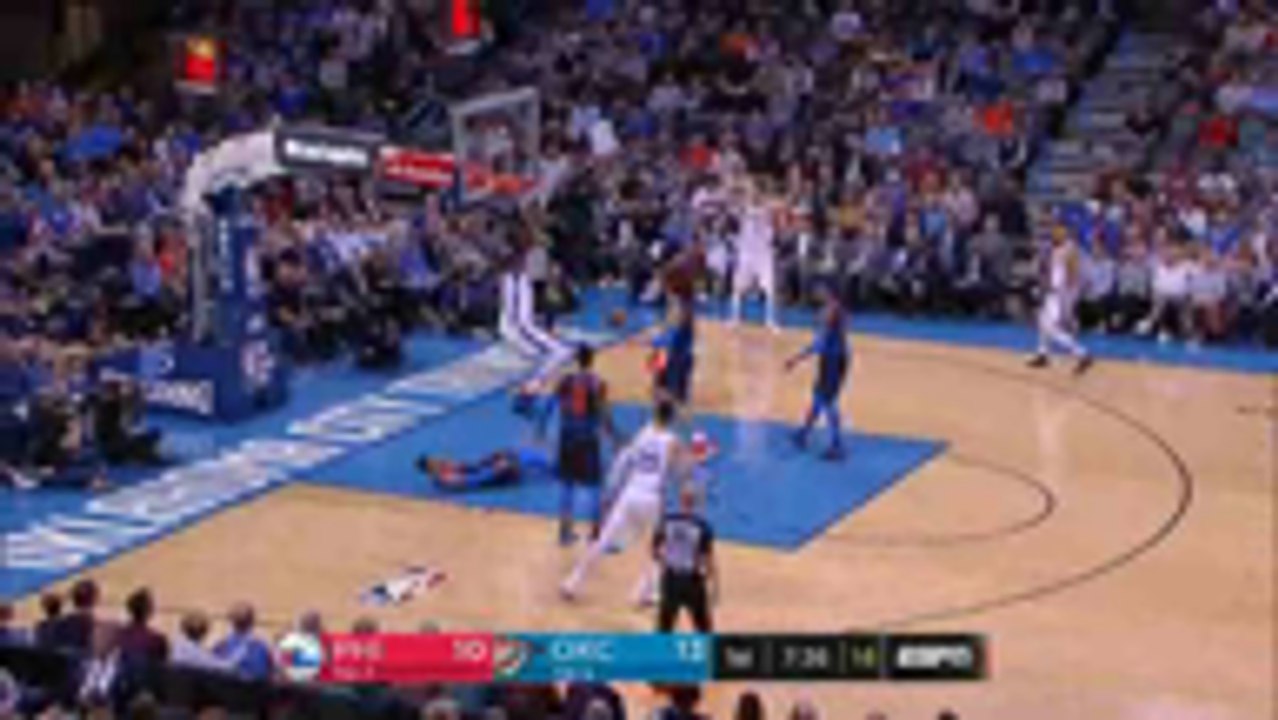 Embiid's massive dunk over Westbrook