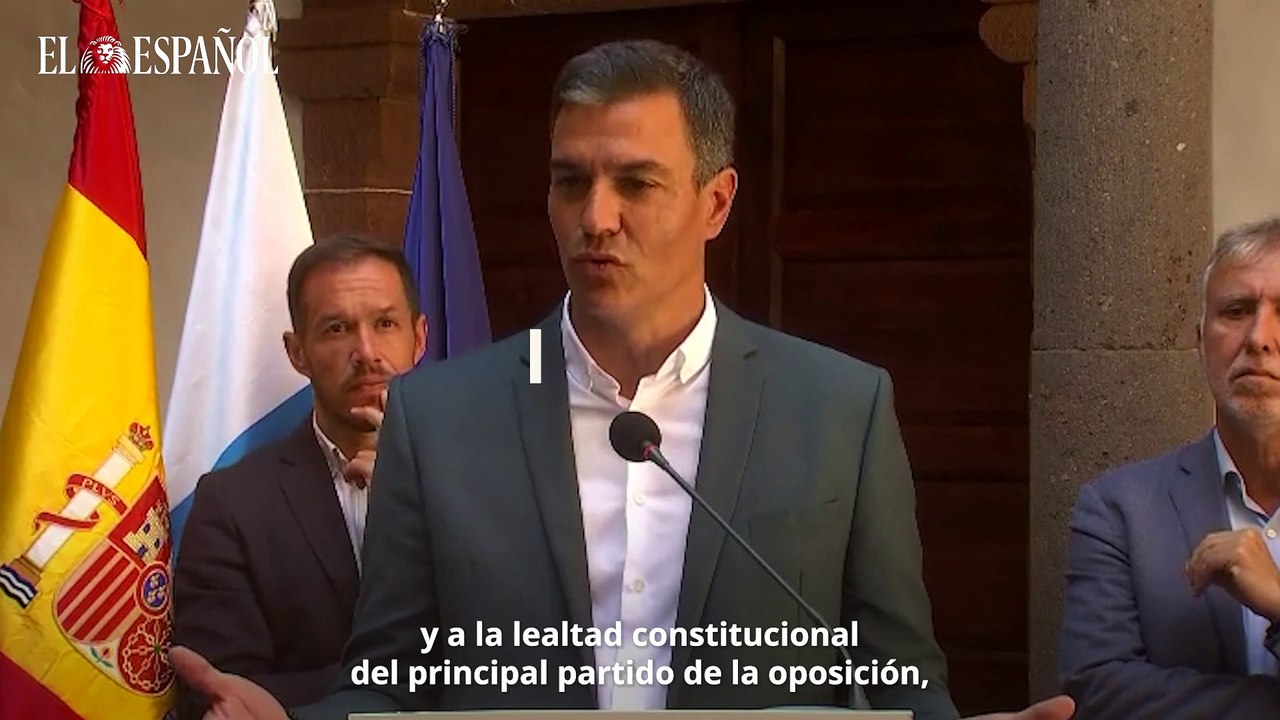 Declaración de Pedro Sánchez