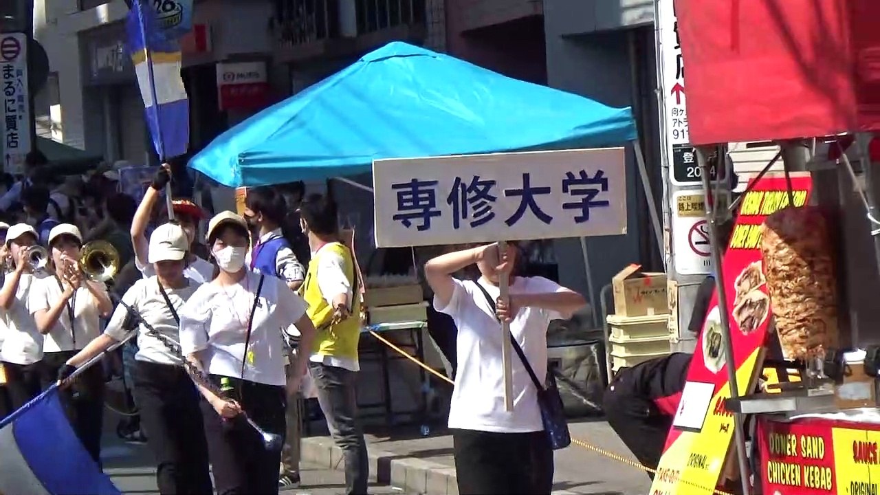 【2022/7/23】第22回民家園通り商店会　夏まつり　大パレード　３　専修大学吹奏楽研究会
