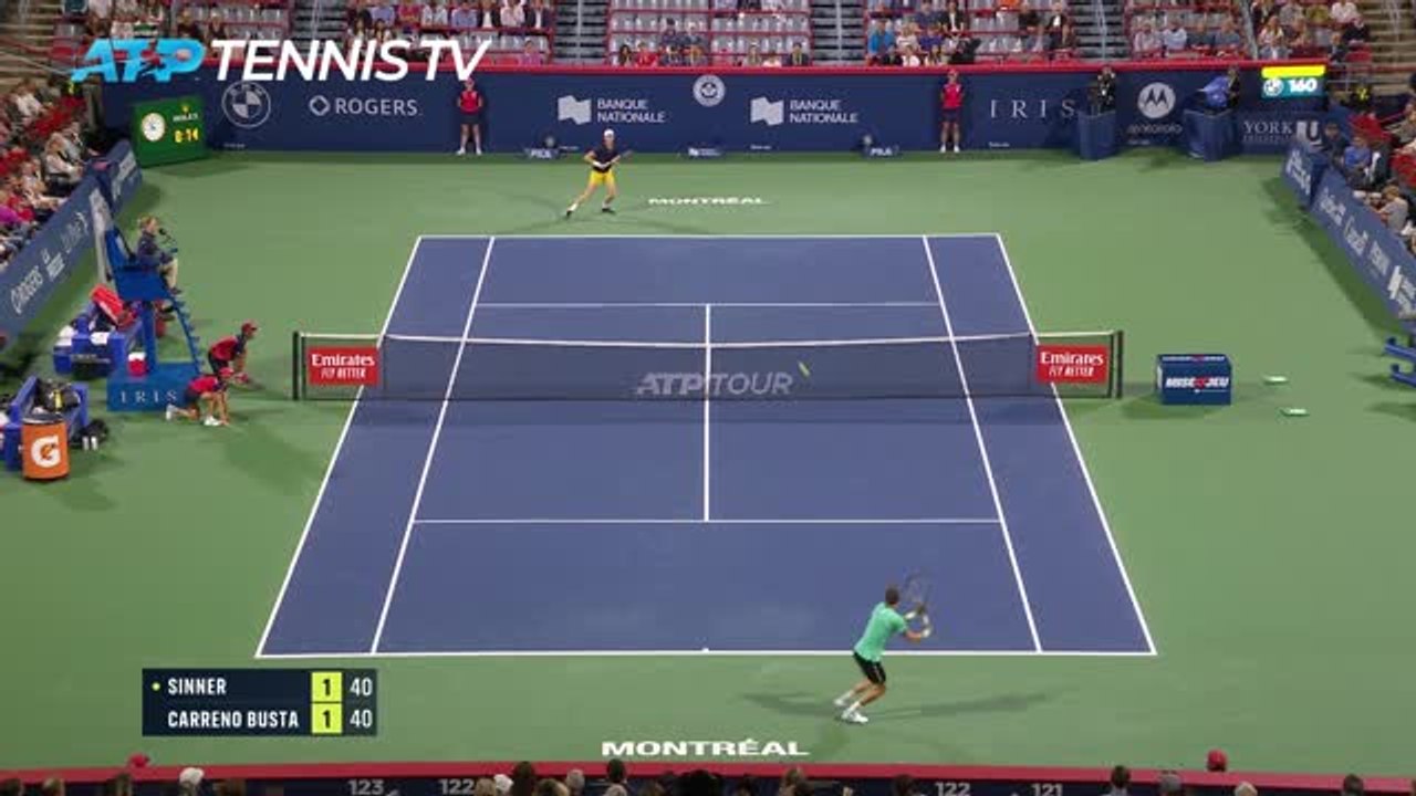 Highlights: Sinner chancenlos gegen Carreno Busta