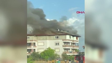 Antalya haber! MANAVGAT'TA ÇATI YANGINI