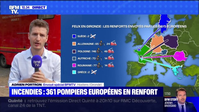 Incendies: d'où viennent les 361 pompiers européens en renfort ?