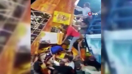 Lunaparkta gondol faciası, çok sayıda yaralı var! O anlar kamerada