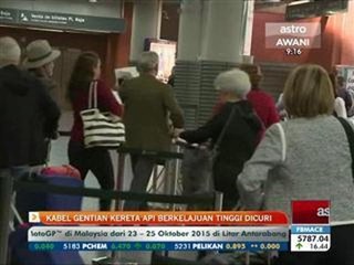 Kabel gentian kereta api berkelajuan tinggi dicuri