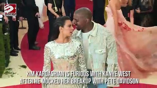 Kim Kardashian Furious With Kanye West For Mocking Pete Davidson Split