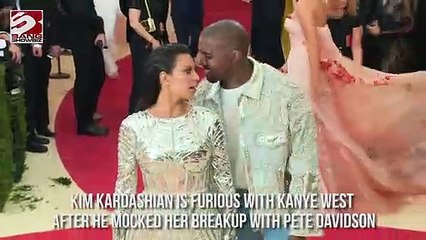 Kim Kardashian Furious With Kanye West For Mocking Pete Davidson Split