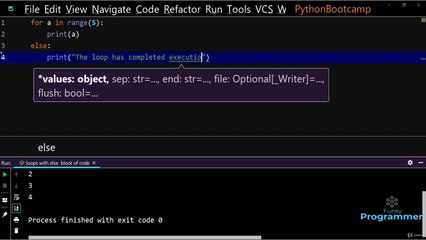 Loops With Else block of Code