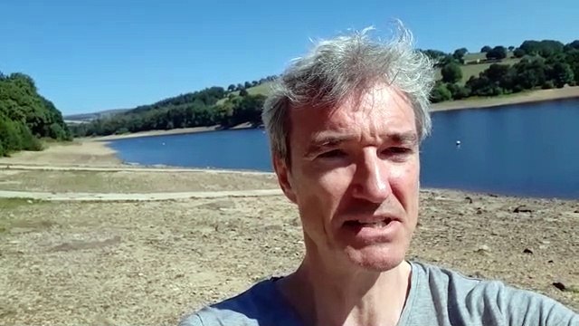 Video shows water level at Dam Flask Reservoir, Sheffield, on the day Yorkshire Water announced a hosepipe ban.