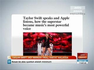 Taylor Swift jadi mangsa troll rakyat Malaysia