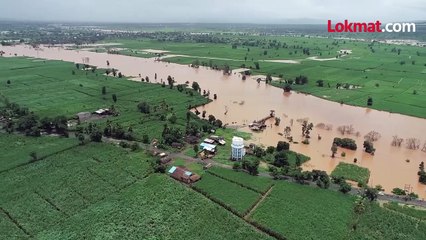 पंचगंगा नदीत टिपली थेट ड्रोनमधून