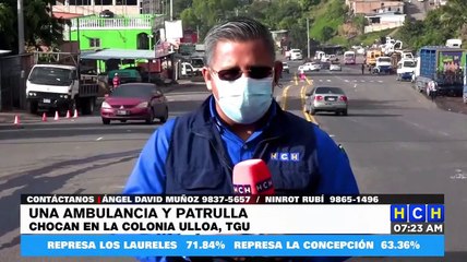 ¡Colisionan patrulla y ambulancia, parte de la caravana que traslada al extraditable Tokiro Ramírez!