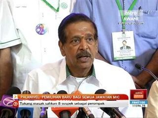 Palanivel: Pemilihan baru bagi semua jawatan MIC