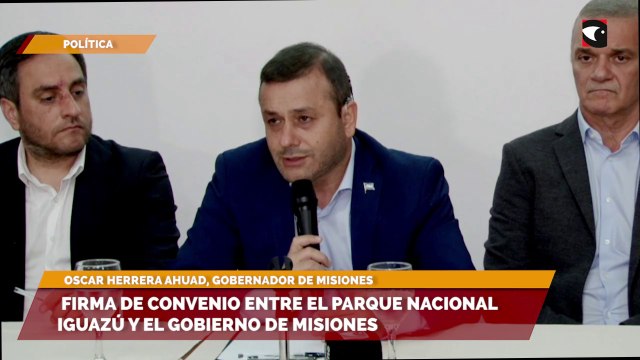 Firma de convenio entre el Parque Nacional Iguazú y el Gobierno de Misiones