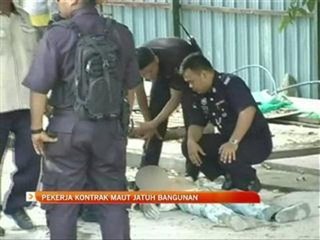 Pekerja kontrak maut jatuh bangunan