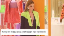 Marina Ruy Barbosa combina verde e preto em look com maxi blazer. Detalhes do outfit!