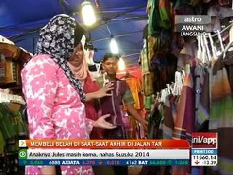 Membeli belah di saat akhir di Jalan TAR