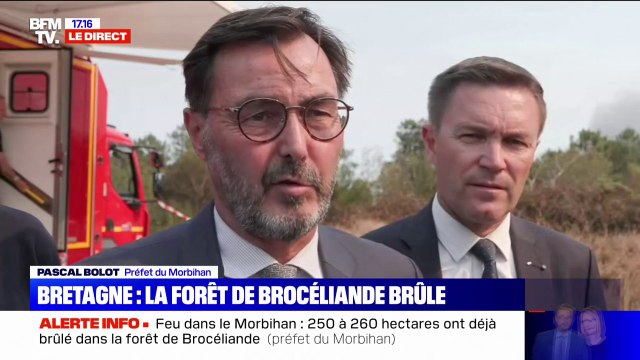 Incendie dans la forêt de Brocéliande: 250 à 260 hectares ont brûlé , affirme le préfet du Morbihan