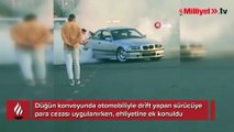 Düğün konvoyunda drift pahalıya patladı