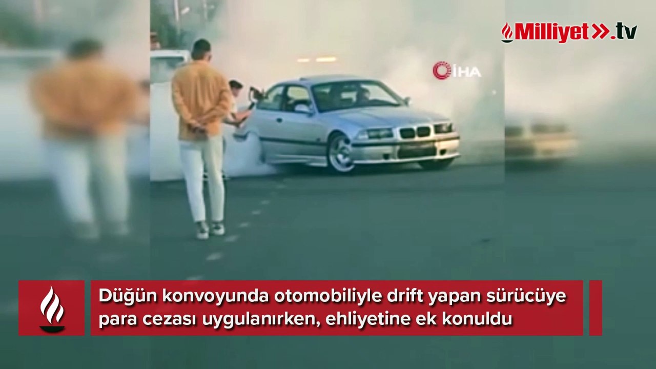 Düğün konvoyunda drift pahalıya patladı