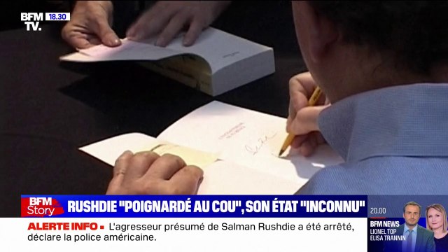 Salman Rushdie poignardé au cou , son agresseur présumé arrêté