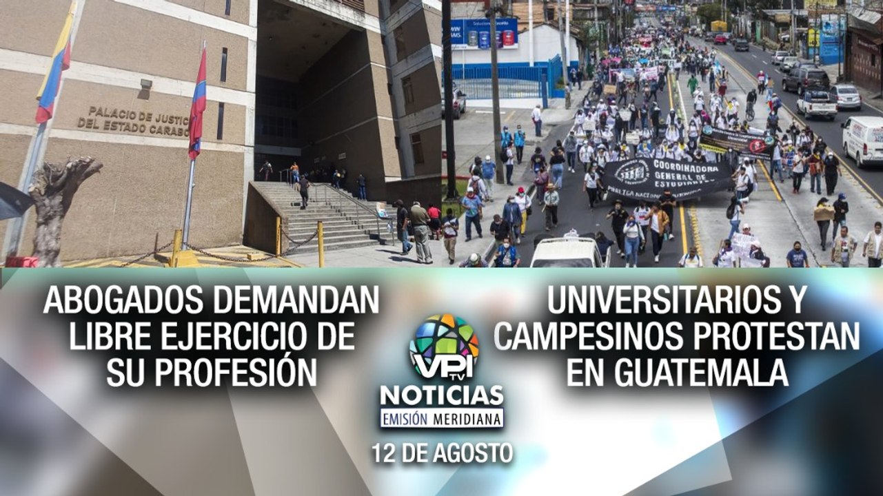 #EnVivo | Noticias al mediodía - Noticias de Hoy Viernes 12 de Agosto - VPItv