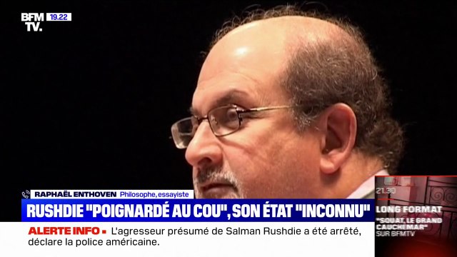 Salman Rushdie poignardé: pour Raphaël Enthoven, c'est Charlie qui recommence
