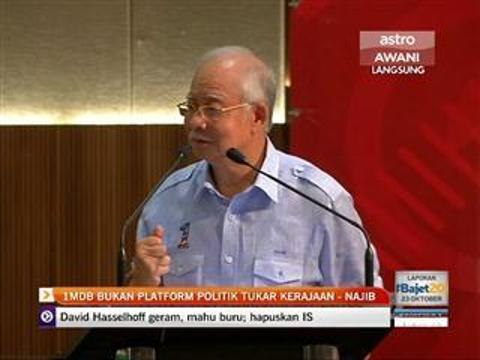 1MDB bukan platform politik tukar kerajaan- Najib Razak