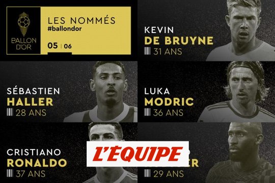 De Cristiano Ronaldo à De Bruyne, les nommés de 21 à 25 (5/6) - Foot - Ballon d'Or