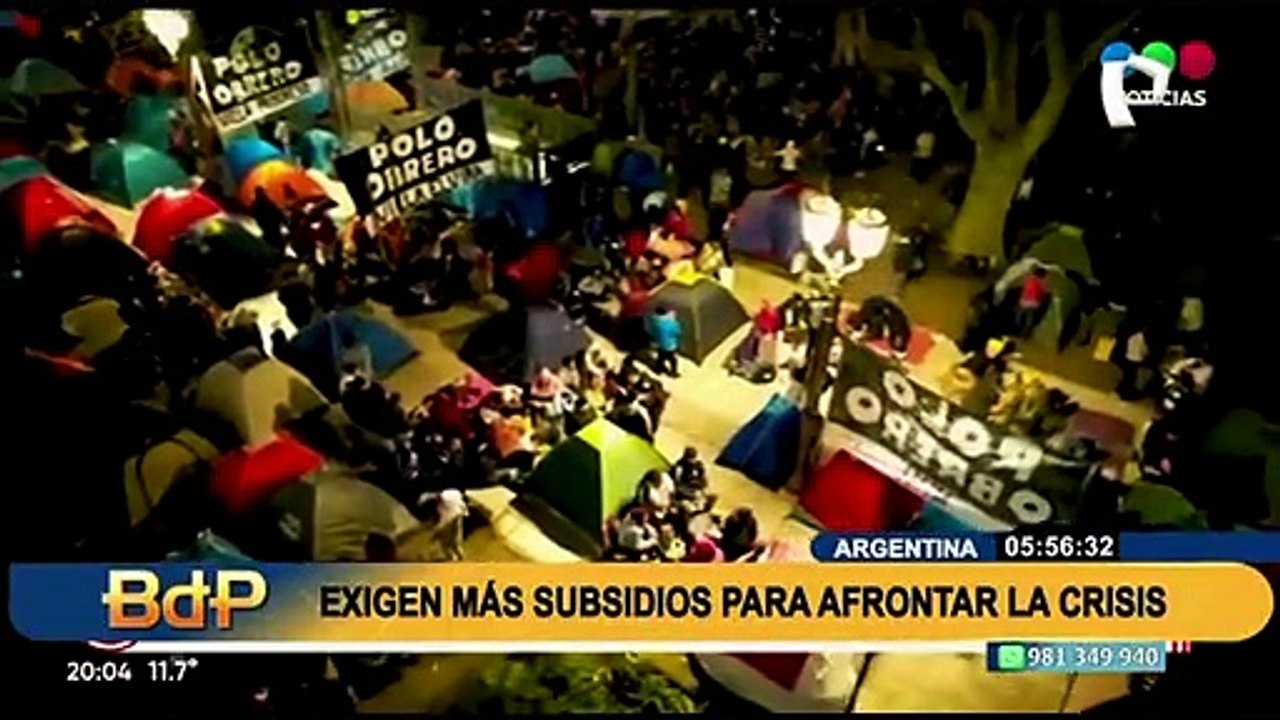 Crisis económica en Argentina: manifestantes ex...