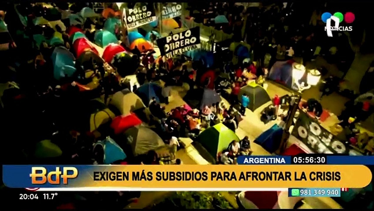 Crisis económica en Argentina: manifestantes ex...