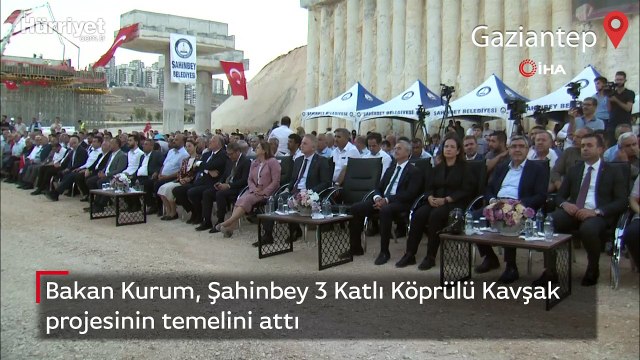 Bakan Kurum, Şahinbey 3 Katlı Köprülü Kavşak projesinin temelini attı