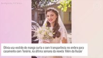 Final de 'Além da Ilusão': veja fotos do casamento de Olívia com Tenório e detalhes do vestido de noiva