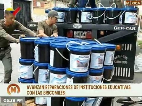 Mérida | Bricomiles avanzan en la rehabilitación de la Escuela Gonzalo Picón Febres