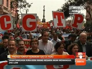 Protes tuntut kenaikan gaji di Peru