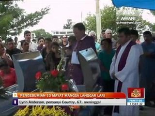 Pengebumian 10 Mayat Mangsa Langgar Lari
