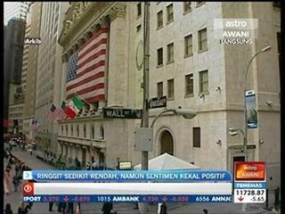 Ringgit sedikit rendah, namun sentimen kekal positif