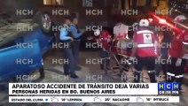 ¡Se dio vuelta! Dos personas heridas por accidente de tránsito en barrio Buenos Aires