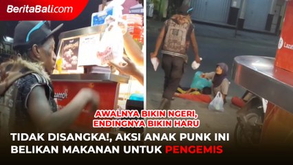 Aksi Anak Punk Beri Makanan untuk Pengemis di Pinggir Jalan Jadi Viral, Bikin Tersentuh