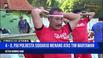 Tim Sepak Bola Wartawan Ramaikan Trofeo Kapolresta Sidoarjo