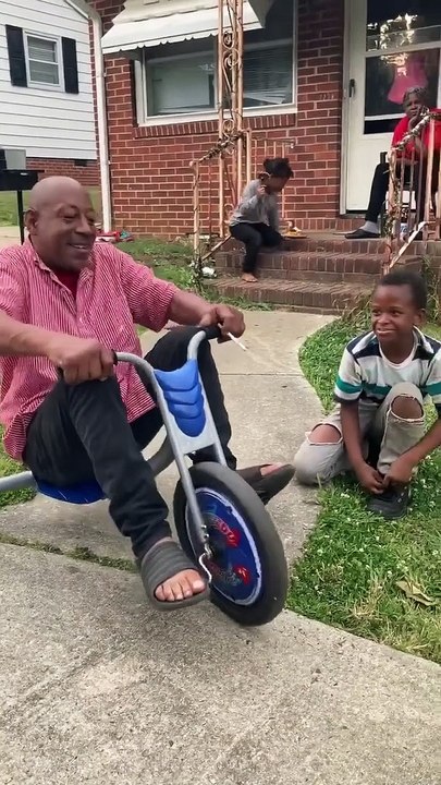 Dad's Big Wheel Fail