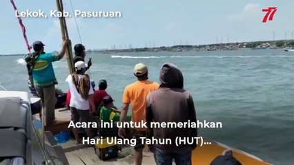 Serunya Lomba Balap Perahu ala Nelayan Lekok