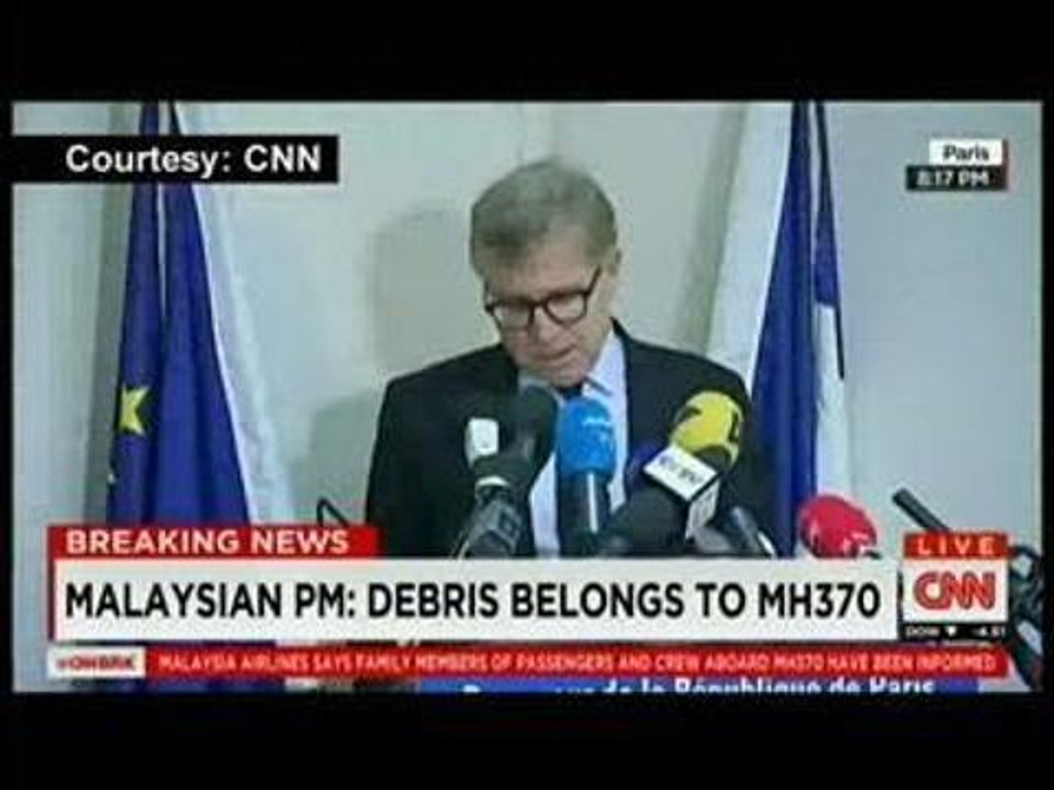 French prosecutor says high probability debris from MH370
